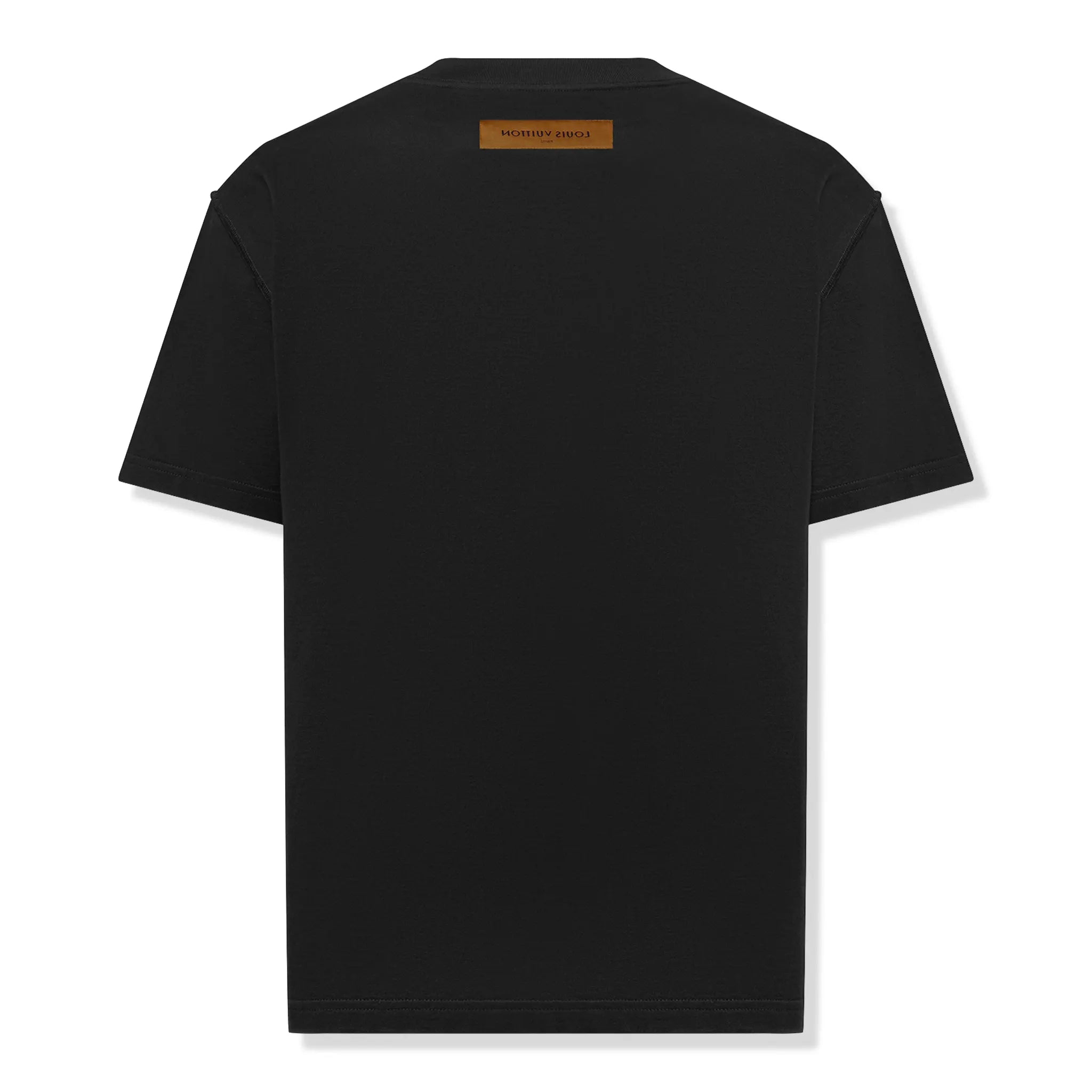 Back View of Preloved - Louis Vuitton LV Stitch Logo Black T-Shirt